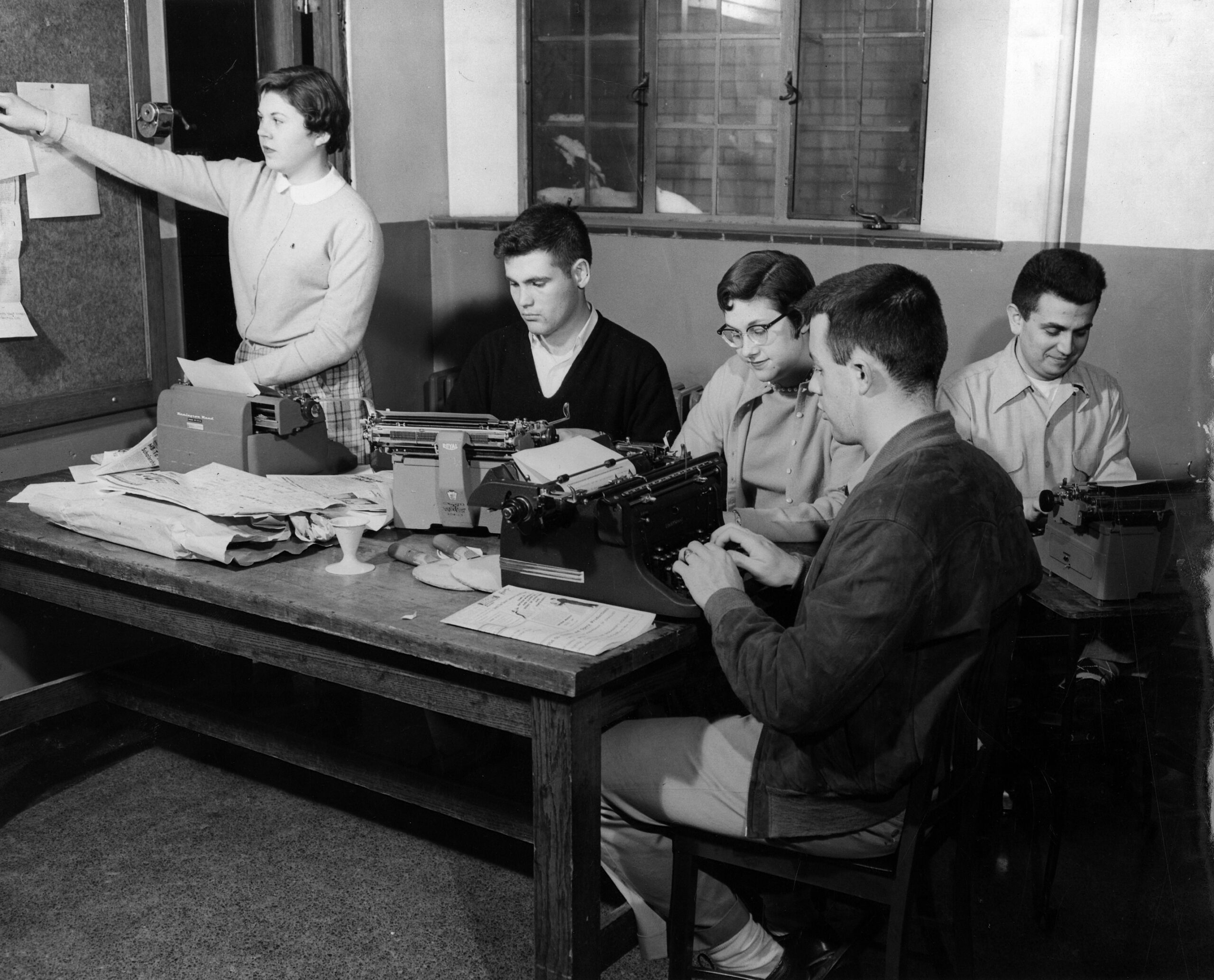 University of Nebraska Lincoln Journalism students, 1956