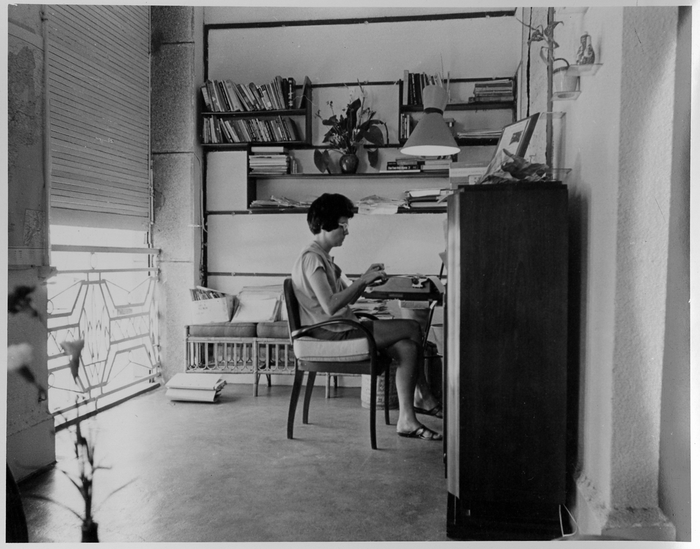 Beverly Keever in her Saigon apartment, 1964